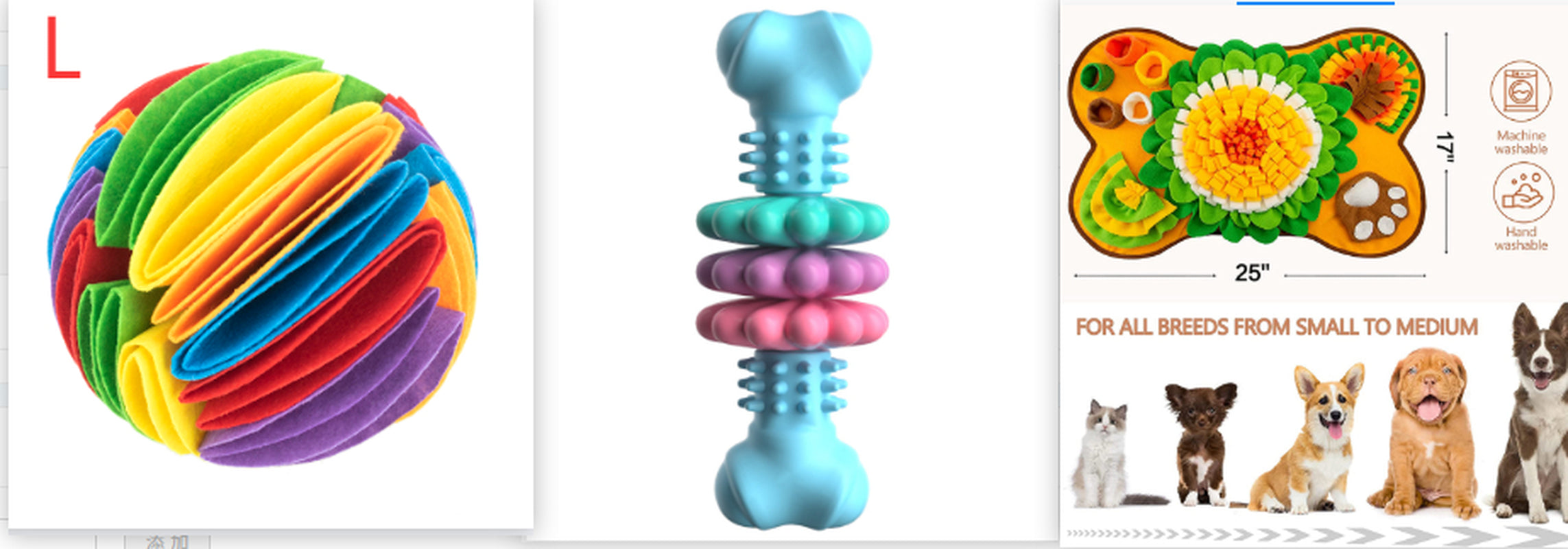 Dog Chew Toy Dog Bone Type Dogs Teeth Cleaning Toys Indestructible TPR Bone Chewing Bite Resistant Teething Toys Pet Products